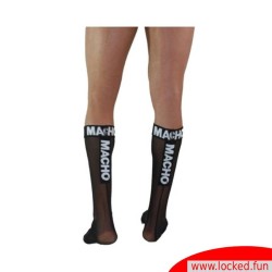 Chaussettes fines noir blanc MACHO