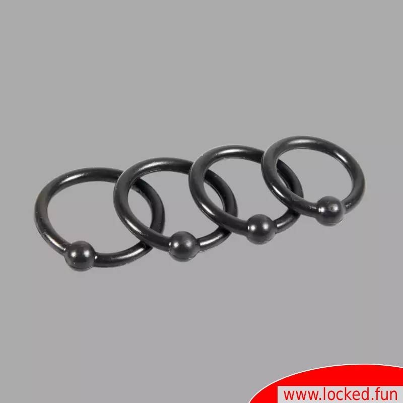 Set de 4 anneaux de glands en silicone