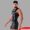 Zip Tank Top en latex noir - SecondSkin