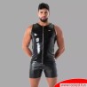 Zip Tank Top en latex noir - SecondSkin