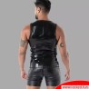 Zip Tank Top en latex noir - SecondSkin