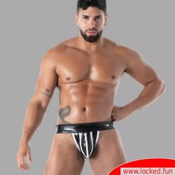 Latex Zip Jock noir - SecondSkin™ - Vêtements en latex de Paris