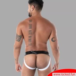 Latex Zip Jock noir - SecondSkin™ - Vêtements en latex de Paris