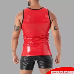 Tank Top en latex rouge - SecondSkin™ - Vêtements en latex de Paris