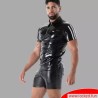 Polo en latex noir - SecondSkin™ - Vêtements en latex de Paris