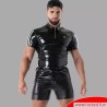 Polo en latex noir - SecondSkin™ - Vêtements en latex de Paris