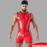 Latex Full Zip Body rouge - SecondSkin™ - Vêtements en latex de Paris