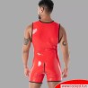 Latex Full Zip Body rouge - SecondSkin™ - Vêtements en latex de Paris