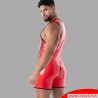 Latex Full Zip Body rouge - SecondSkin™ - Vêtements en latex de Paris