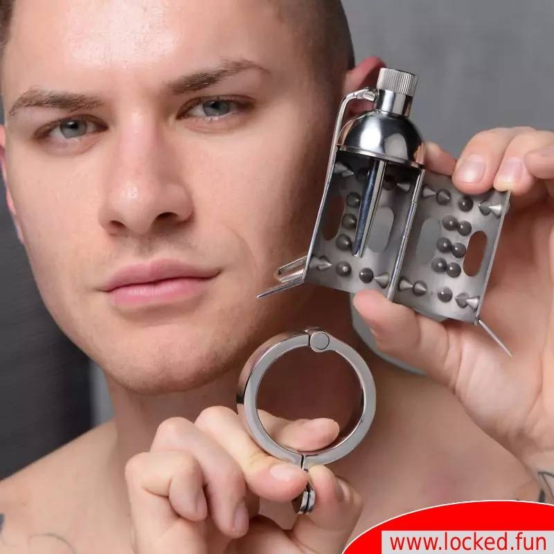 InfernoCage - Cage de chasteté avec épines et penis plug