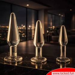 Set de plugs anaux en verre borosilicate Popstars