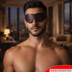 Masque occulaire BDSM en cuir de chèvre Faubourg