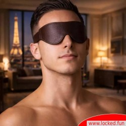 Masque occulaire BDSM en cuir de chèvre Faubourg