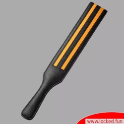 Pagaie en cuir Noir - Jaune