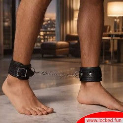 Menottes chevilles de luxe en cuir de chèvre, rembourrées Faubourg