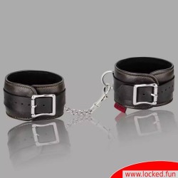 Menottes chevilles de luxe en cuir de chèvre, rembourrées Faubourg