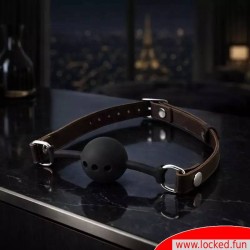 Bâillon à balle en cuir de chèvre et silicone Faubourg