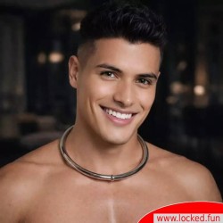 Collier BDSM avec cadenas à code chiffré