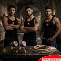 Menottes Dr. Sado en cuir blanche - HOSPITAL STYLE