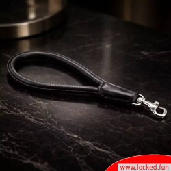 Laisse de guidage courte en cuir pour bondage
