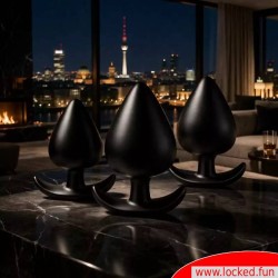Set de 3 buttplugs en silicone Anal Flat Rate