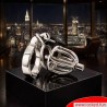 NoPacha® Spartacus™ - Cage de chasteté en acier inoxydable avec plug pénien amovible