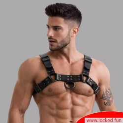 Harnais en cuir - Fetish Gear - Noir Noir