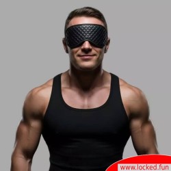 Masque pour les yeux BDSM en cuir Black Diamond