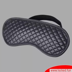 Masque pour les yeux BDSM en cuir Black Diamond