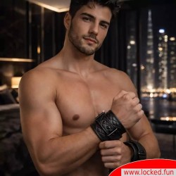 Menottes en cuir - Série Black Diamond