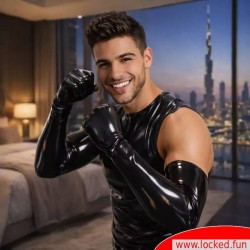 Gants fisting en latex à longueur d'épaule