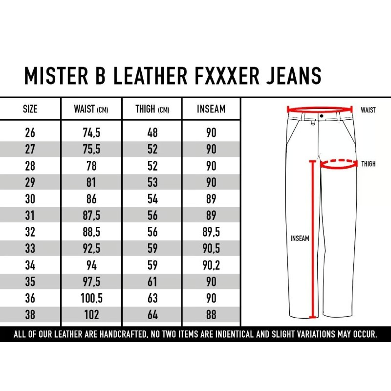 Jeans FXXXer en Cuir Noir-Blanc