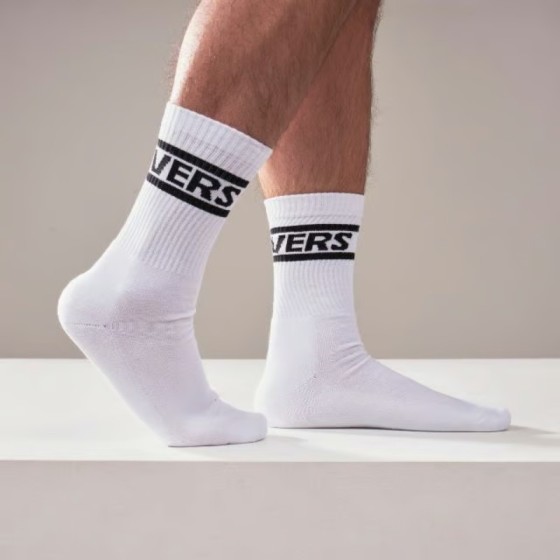 Mister B Crew Chaussettes Vers 2-Pack Blanc