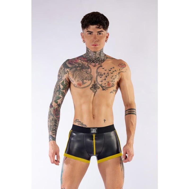 Mister B Short Pouch en Néoprène Noir Jaune