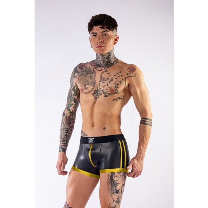 Mister B Short Pouch en Néoprène Noir Jaune