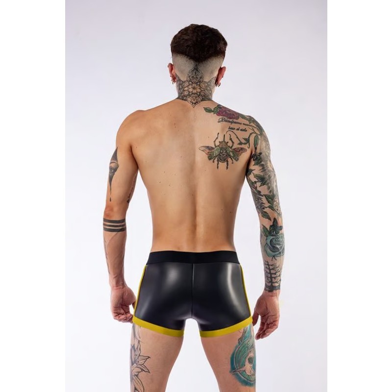 Mister B Short Pouch en Néoprène Noir Jaune