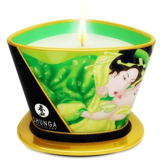 SHUNGA - Bougie de massage thé vert