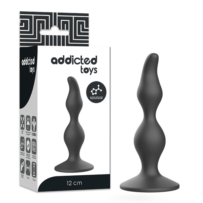Plug anal 12 cm noir - Addicted Toys