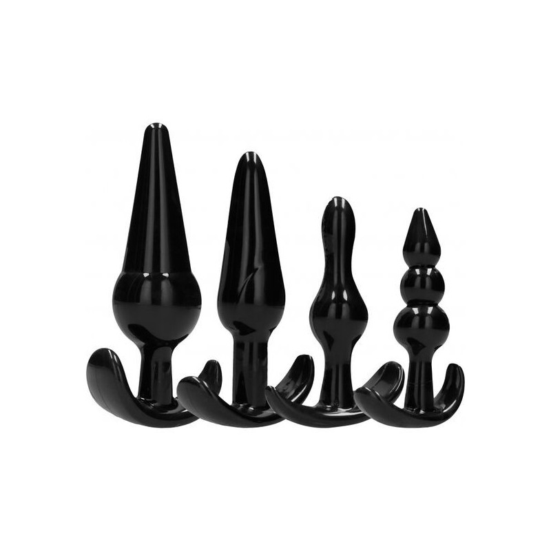 Plug anal kit 4 pièces noir - Addicted Toys