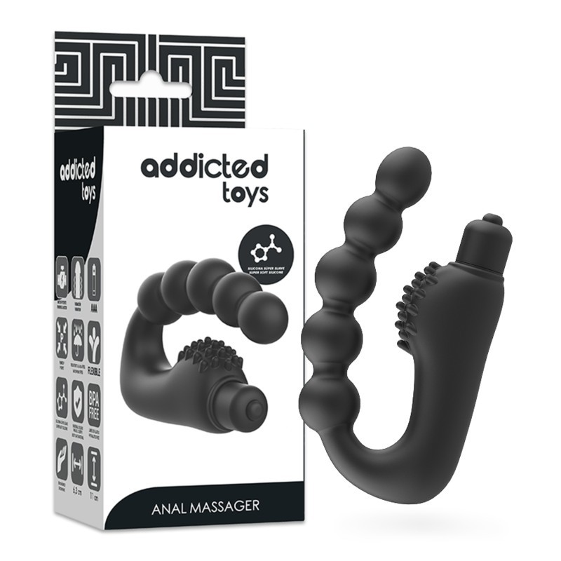 Masseur anal vibrant rechargeable boules - Addicted Toys