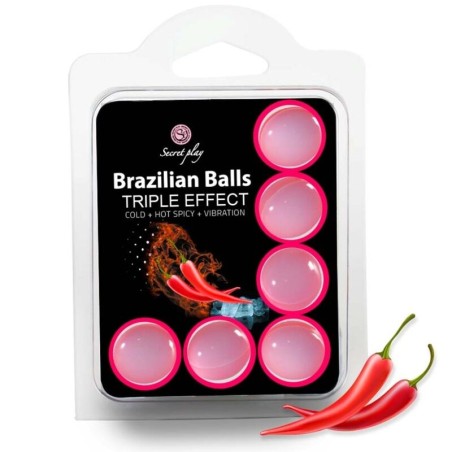 SECRETPLAY - SET 6 BALLES BRÉSILIENNES TRIPLE EFFET