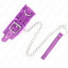 COLLIER AVEC LAISSE 65 CM AVEC RESTRICTIONS VIOLET 36-42 CM X 5,5 CM