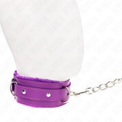 COLLIER AVEC LAISSE 65 CM AVEC RESTRICTIONS VIOLET 36-42 CM X 5,5 CM