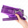 COLLIER AVEC LAISSE 65 CM AVEC RESTRICTIONS VIOLET 36-42 CM X 5,5 CM