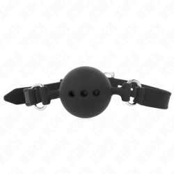 Bâillon boule noire en silicone