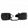 Bracelets cuir noir motif brillants