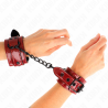 Bracelets cuir rouge foncé