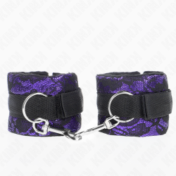 Bracelets nylon avec dentelle violette