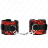 Bracelets nylon avec dentelle rouge