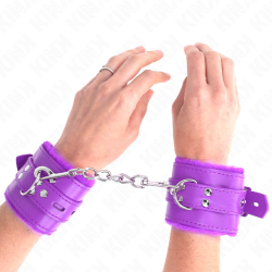 Bracelets violets doublés fourrure